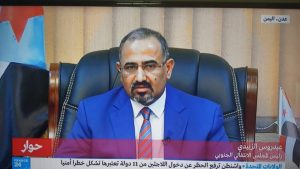 الزبيدي يطالب بإستفتاء في الجنوب ويؤكد سقوط عدن