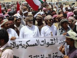 معتصمو المهرة يحذرون التحالف من مغبة أي إعتداء