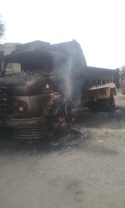 الضالع : إحراق شاحنة جند محملة بعناصر من قوات الحرس الجمهوري