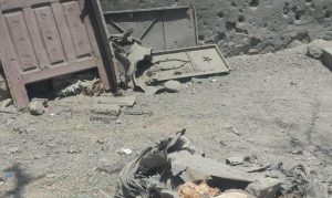 مقتل وجرح عدد من المواطنين بينهم اطفال في قصف صاروخي للتحالف بالضالع